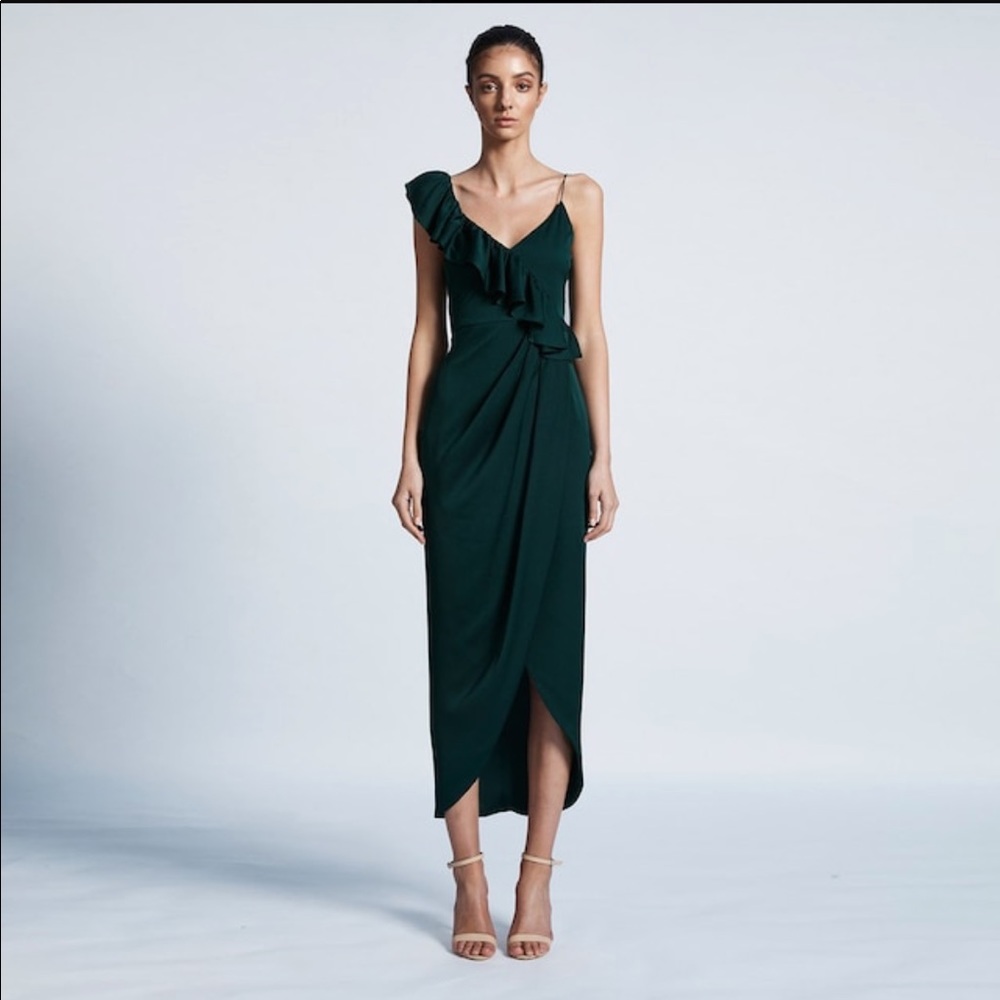Shona Joy - Luxe Asymmetrical Frill Dress